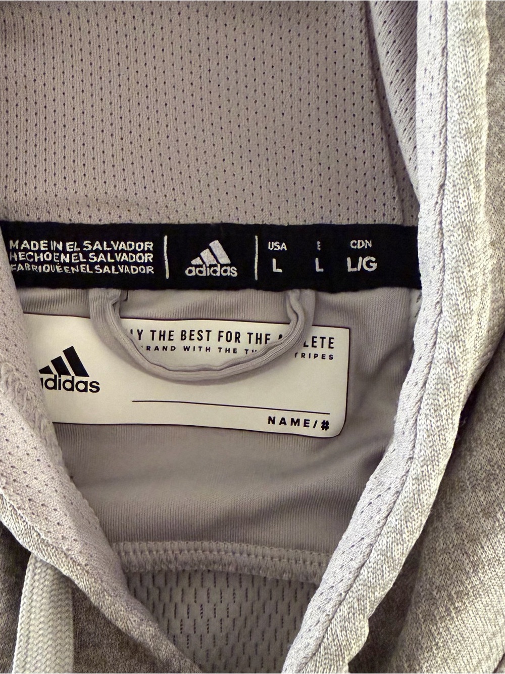 Winthrop University Eagles Lacrosse Issued Hoodie Shirt L Mens Adidas Gray - Picture 4 of 8